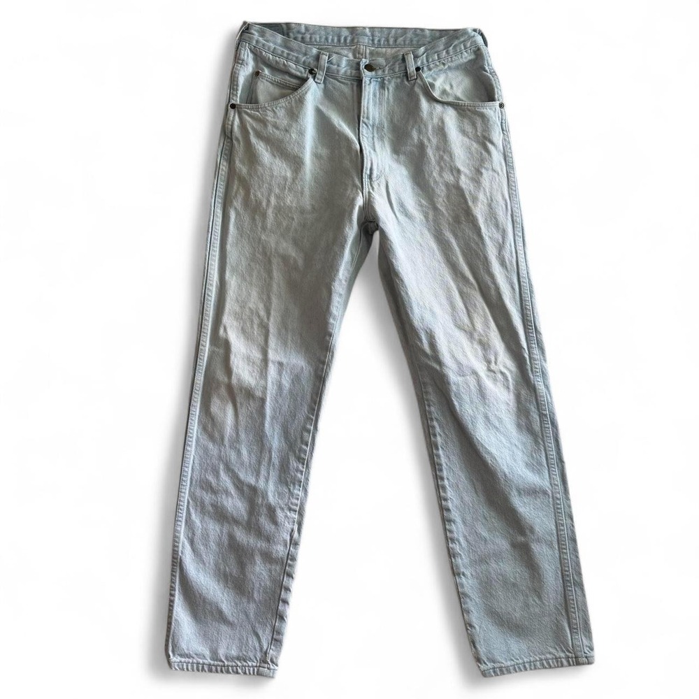 Wrangler Mens Light Wash Straight Leg Relaxed Fit Vintage Jeans 96501AL 34x30